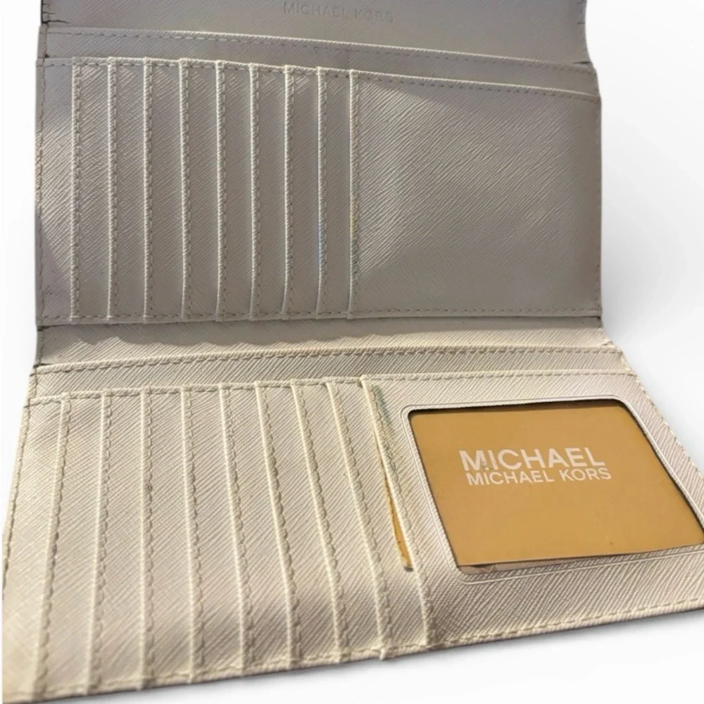 Michael Kors Beige Tri-Fold Wallet